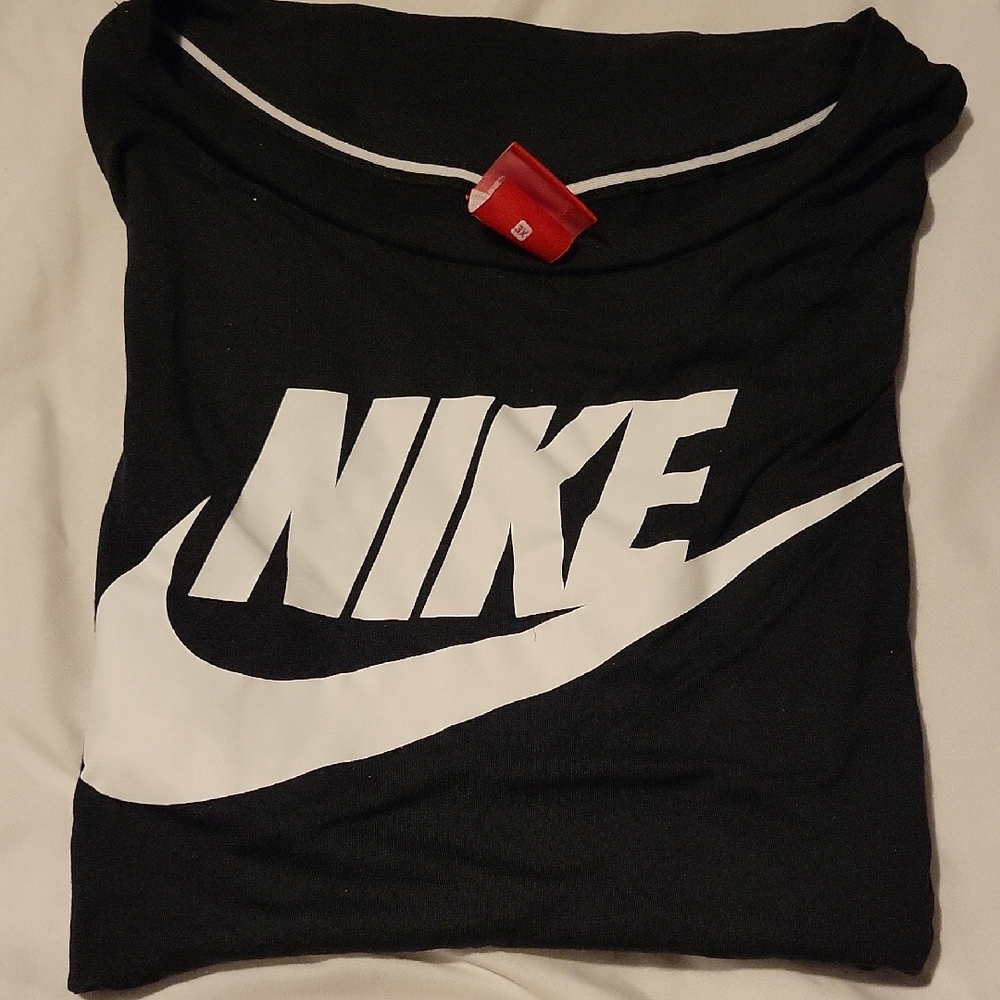 Nike Black Tee with White Logo